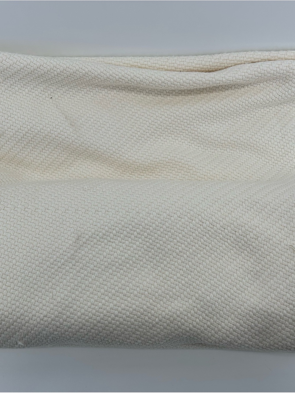 Restoration Hardware Ivory Basketweave Throw